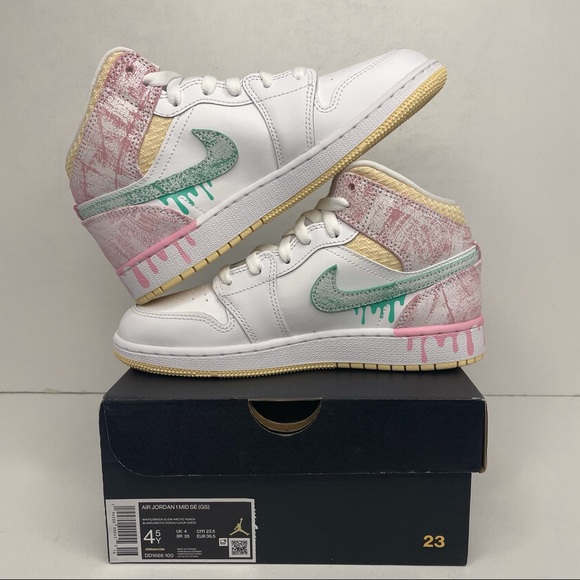 Nike Air Jordan 1 Retro Mid GS “Ice Cream” NEW - Picture 3 of 4